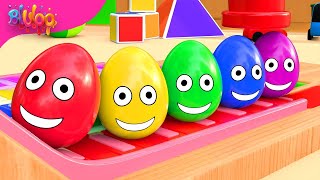 Surprise Eggs Kids Song  Colorful Eggs  BluLoo Nursery Rhymes amp Kids Songs [upl. by Tully634]