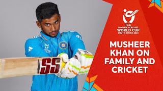 Musheer Khan fulfilling dream of representing India  U19 CWC 2024 [upl. by Nilhtac343]