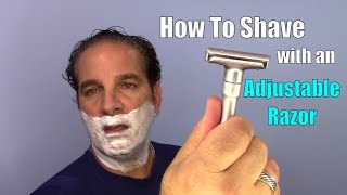 How To Shave with an Adjustable Razor 321 Smooth [upl. by Leonteen]