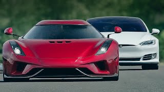 Koenigsegg Regera VS Tesla Plaid 0200 MPH Acceleration and Drag Race [upl. by Maje]