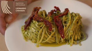 Linguine di Campofilone al Pesto di basilico e Pomodori secchi [upl. by Ydnas83]