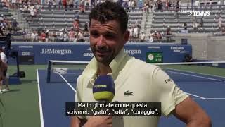 Grigor Dimitrov On Court Interview R32 WIN Super Tennis [upl. by Akimad361]