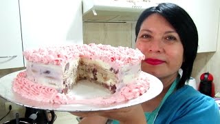 TORTA HELADA DE FRUTILLA SIN HORNO  DÍA DE LA MAMÁ Silvana Cocina ❤ [upl. by Kilmarx529]