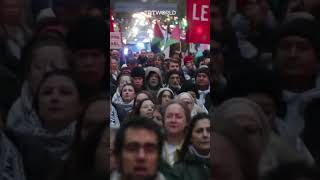 Thousands in Stockholm rally in support of Palestine and Lebanon [upl. by Herwick]