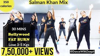 DWD100  30mins DAILY  Bollywood Dance Workout  Salman Khan Mix  Lose weight 35kgs [upl. by Keyes]