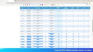 Tutoriais do SED  Como matricular aluno na classe [upl. by Gardol785]