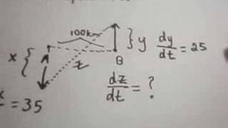 Related Rates 1 Problem Using Implicit Differentiation [upl. by Goodhen]