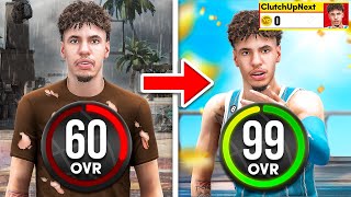 LAMELO BALL BUILD 60 OVR to 99 OVR in 1 VIDEO No Money Spent [upl. by Ginny]