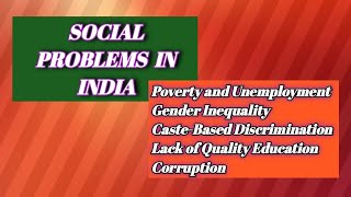 Social Problems in India [upl. by Tiebout]