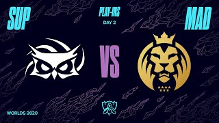 SUP vs MAD  PlayIn Groups  2020 World Championship  Papara SuperMassive vs MAD Lions 2020 [upl. by Rolyak]