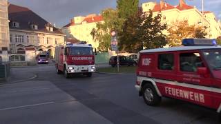 Löschzug  Drehleiter Berufsfeuerwehr Wien HFW Mariahilf [upl. by Rizan]