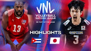 🇨🇺 CUB vs 🇯🇵 JPN  Highlights  Week 1  Mens VNL 2024 [upl. by Ayanahs671]