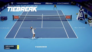 TIEBREAK  Roger Federer VS Felix AugerAliassime I Nitto ATP Finals I Expert Difficulty PS5 [upl. by Atsed]