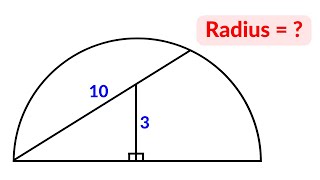 Find the radius of the semicircle  A Nice Geometry Problem [upl. by Ittak]