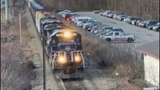 Northbound Downeaster and csx l080 at Durham [upl. by Amick]