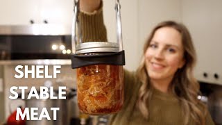 Shelf Stable Meat  Pressure Canning Meat Using the EASY Raw Pack Method  Homestead Pantry Restock [upl. by Meghann]