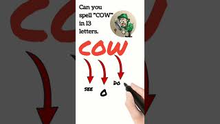 Can You Spell COW In 13 Letters😱 shorts english ytshorts [upl. by Corsetti]