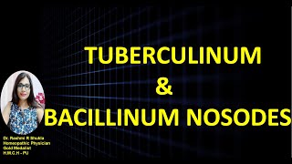 Difference between Tuberculinum and Bacillinum homeopathic medicine [upl. by Notgnirra]