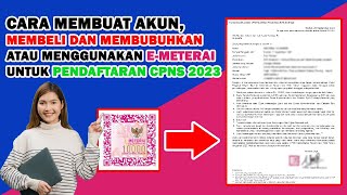 CARA MEMBELI DAN MEMBUBUHKAN  MENGGUNAKAN EMETERAI UNTUK PENDAFTARAN CPNS 2023 [upl. by Louls]