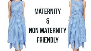 Beautiful Handkerchief flare Sleeveless gown DIY Maternity Friendly gown [upl. by Ahsram]