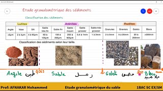 2 Phénomènes géologiques externes  Létude granulométrique du sable1  1BAC SC EX1BAC SM [upl. by Wolk]