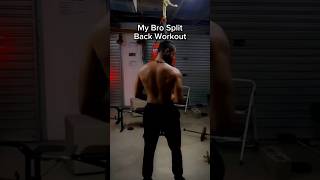 My Brosplit Back Workout 💪 Details in comments fitness gym workout training motivation [upl. by Al457]