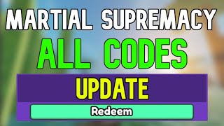 New Martial Supremacy Codes  Roblox Martial Supremacy Codes January 2024 [upl. by Inaffyt]