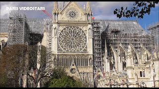 Chantier de reconstruction de la Cathédrale Notre Dame de Paris  situation au 8 octobre 2024 [upl. by Leirbaj240]