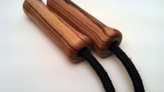 Woodturning Zebra Wood Jump Rope [upl. by Katina]