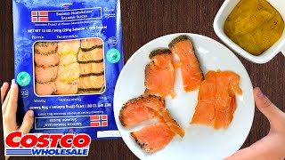 🇳🇴 Foppen Smoked Norwegian Salmon Slices  Costco Product Review [upl. by Lull902]