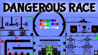 24 Marble Race EP 49 Dangerous Race by Algodoo [upl. by Debra]