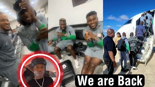 Jubilation as Super Eagles Return Back from Libya as the Sing Wizkid Song Morayo Word for Word [upl. by Uase]