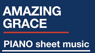 Amazing Grace easy free piano sheet music score [upl. by Fogg77]