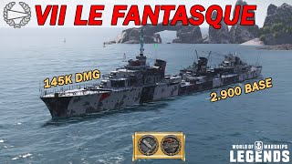 LE FANTASQUE  4 vs 1 Einzelkämpfer  World of Warships Legends [upl. by Demetris37]