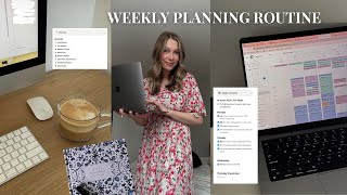 How I Plan My Week simple amp realistic 🗓️✨ Google Calendar amp Notion workflow [upl. by Ebag942]