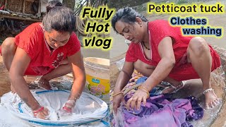 village life with petticoat tuck vlog  village petticoat tuck  petticoat tuck with daily routine [upl. by Aikas]