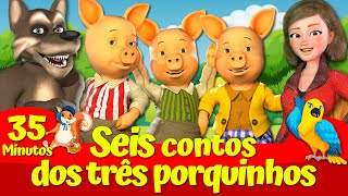 🔴 Os Três Porquinhos e o Lobo Grande Mau 🔴🐷🐺 I Seis Contos I Contos de fadas encantadores [upl. by Trojan417]