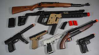 Bolt Action Shell ejecting Kar98k Sniper RifleDouble Barrel ToyGunKRISS VectorToy Guns Collection [upl. by Basilius424]