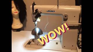 Make a wig in 20 mins on a industrial sewing machine  learn moreat Shesinternationalcom [upl. by Benji]