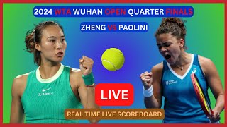 Qinwen Zheng Vs Jasmine Paolini LIVE Score UPDATE Today Tennis 2024 WTA Wuhan Open Quarter Finals [upl. by Ainorev849]