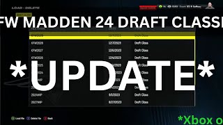 BEST MADDEN 24 DRAFT CLASSES UPDATE VIDEO [upl. by Nilrak]