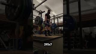 70s PLer W2W1 295x7 deadlift [upl. by Aicele]