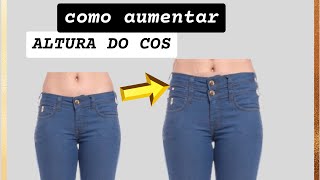 Como Transformar CALÇA JEANS CINTURA BAIXA em alta muito fácil e rápido [upl. by Euqcaj]