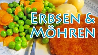 Erbsen und Möhren Gemüse  Rezept  The Krauts [upl. by Irfan974]