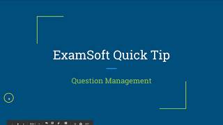 ExamSoft Quick Tip  Question Management [upl. by Ahseia]