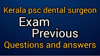 KeralaPSC dental surgeon exam [upl. by Doti807]