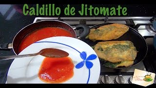 Caldillo de jitomate para chiles rellenos o huazontles [upl. by Kopaz]