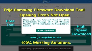 Frija Samsung Firmware Download Tool not Open Working Solutions 2021 Tool [upl. by Lebisor170]