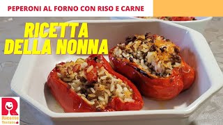 Peperoni al forno ripieni con riso e carne macinata Velocissimi e buonissimi 🫑 [upl. by Landa369]