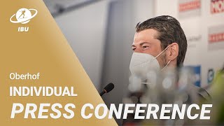 Oberhof 2023 Men Individual Press Conference [upl. by Riess464]